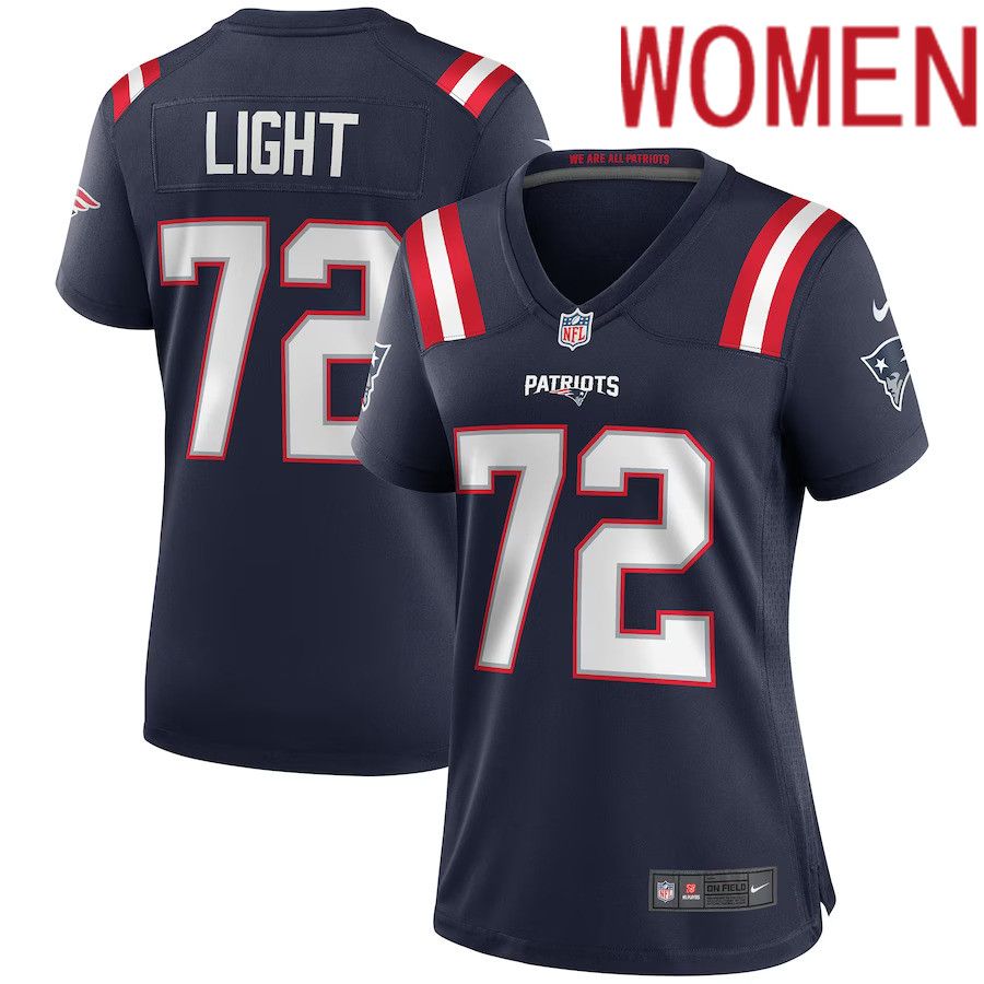 Women New England Patriots 72 Matt Light Nike Navy Game Retired Player NFL Jersey